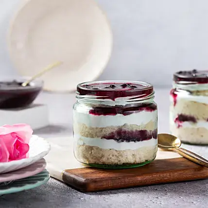 Blueberry Cream Cake Jar Set of 2 | Cake2homes