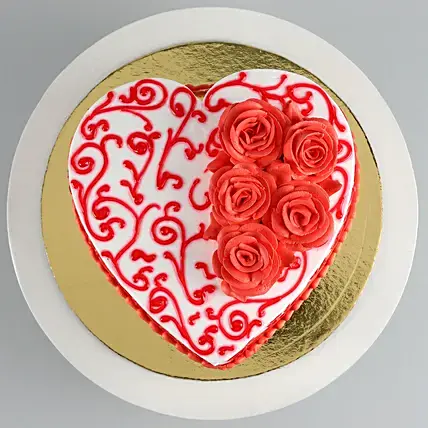 Rosy Heart Chocolate Cake | Cake2homes