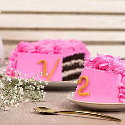 Dreamy Pink Chocolate Half Cake | Cake2homes
