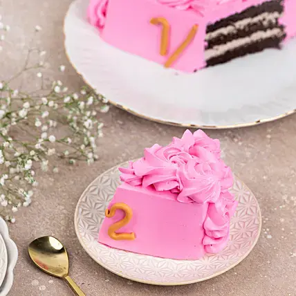 Dreamy Pink Chocolate Half Cake | Cake2homes