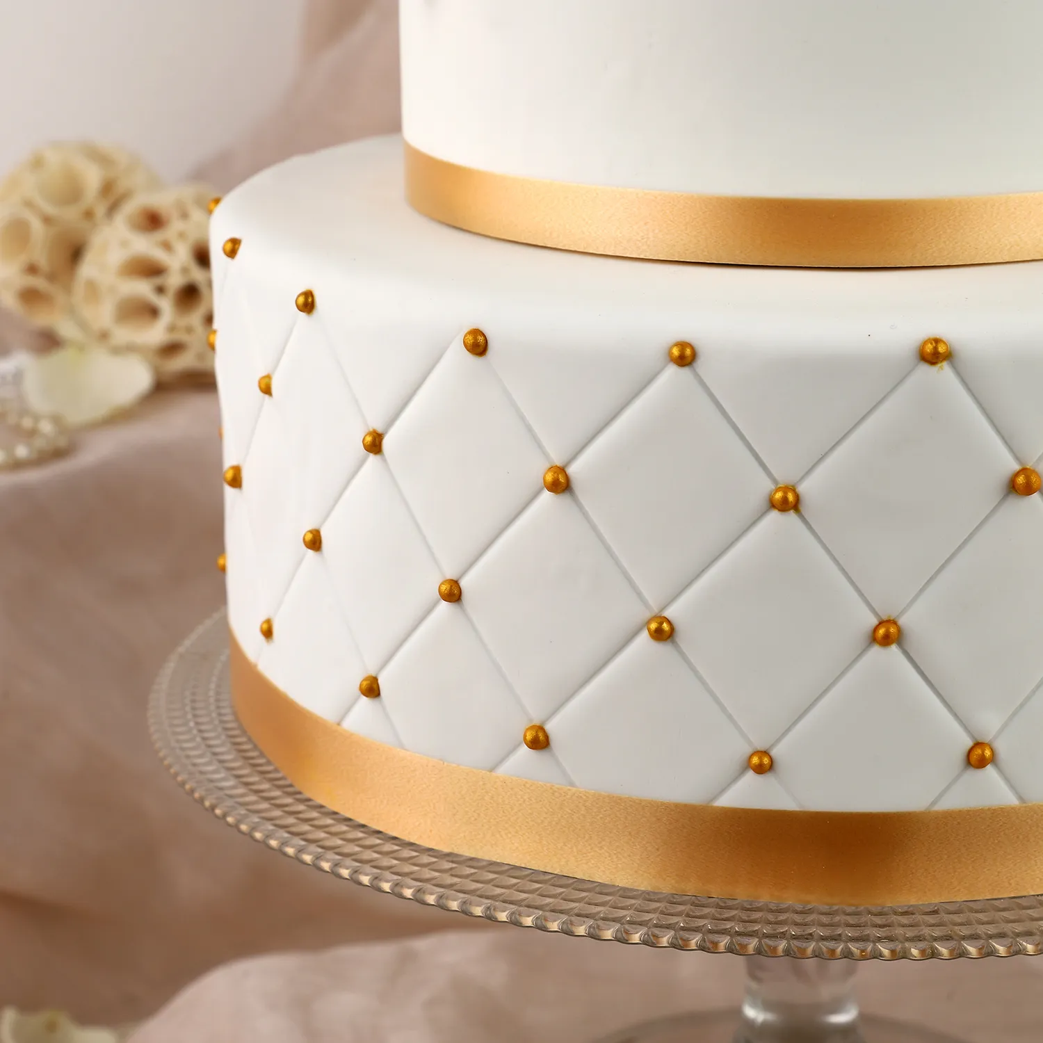 50th Anniversary Fondant 2 Tier Cake Chocolate | Cake2homes