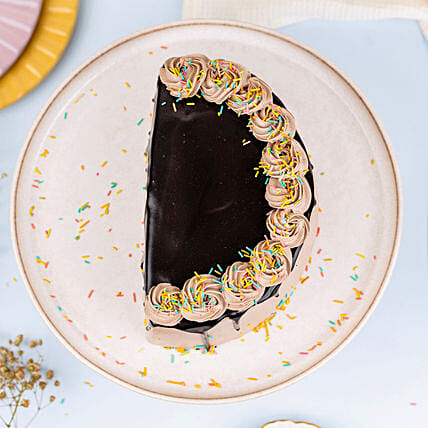 Chocolate Sprinkles Half Cake | Cake2homes