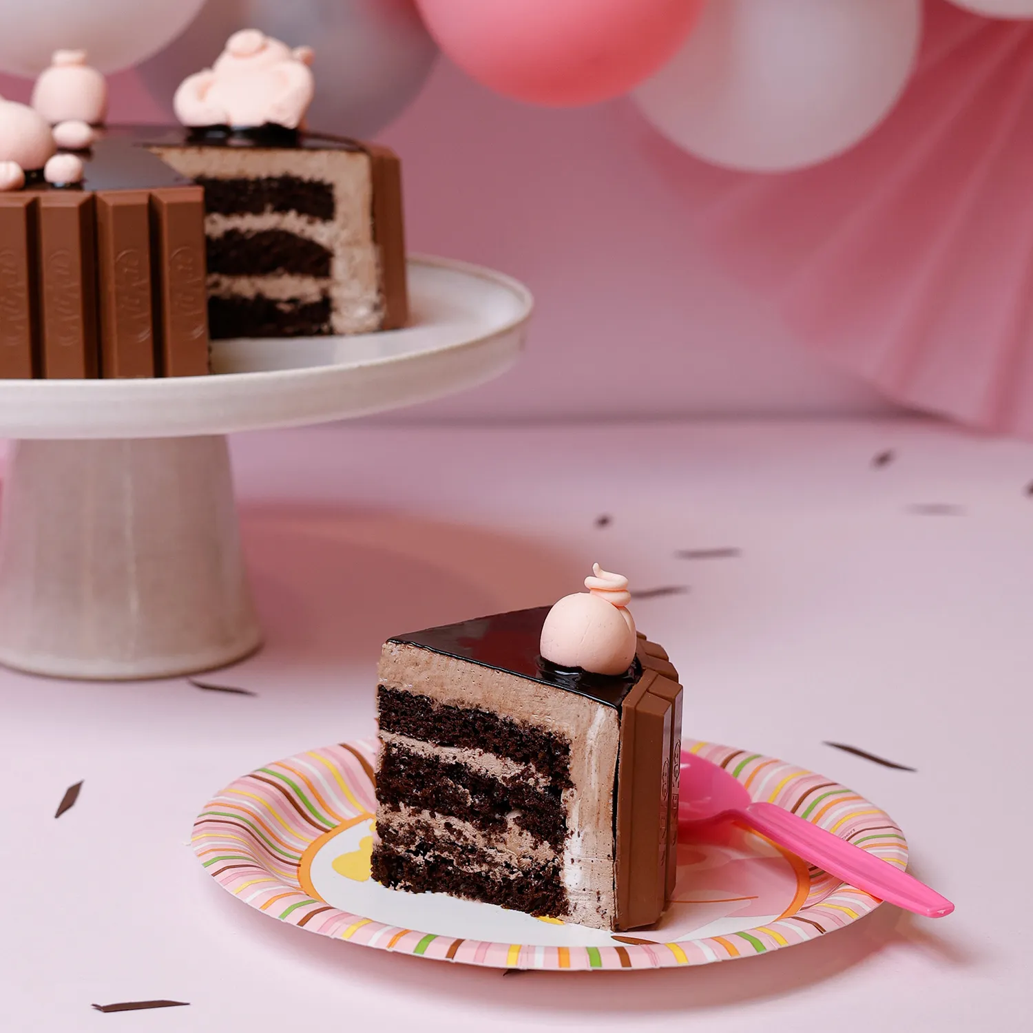 Cute Pigs Choco Mud Cake | Cake2homes