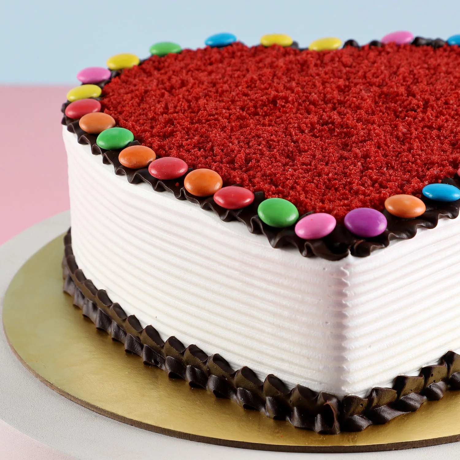 Hearty Red Velvet Gems Cake | Cake2homes