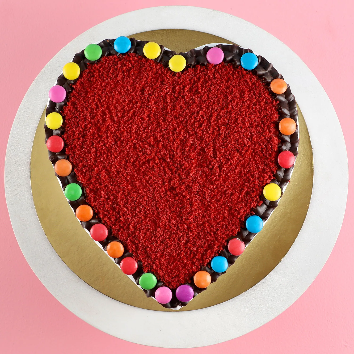 Hearty Red Velvet Gems Cake | Cake2homes