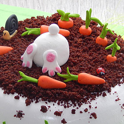 Rabbit & Carrots Designer Cake | Cake2homes
