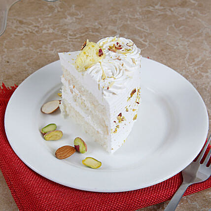 Vanilla Flavored Pista Rasmalai Cake | Cake2homes