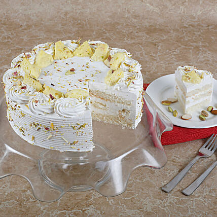 Vanilla Flavored Pista Rasmalai Cake | Cake2homes
