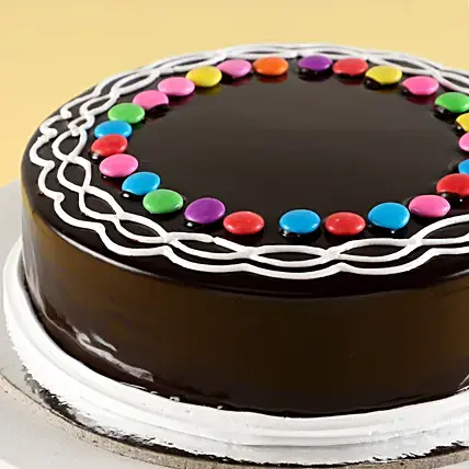 Gems Decorated Chocolate Cake | Cake2homes