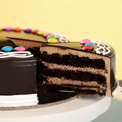 Gems Decorated Chocolate Cake | Cake2homes