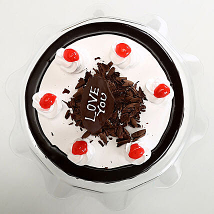 Love You Valentine Black Forest Cake | Cake2homes