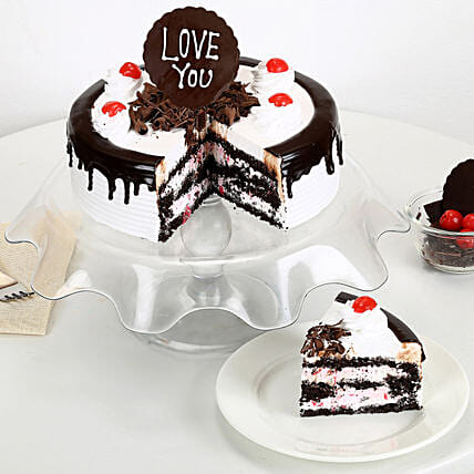 Love You Valentine Black Forest Cake | Cake2homes
