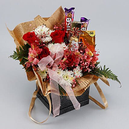 Chocolates & Mixed Flowers | Cake2homes