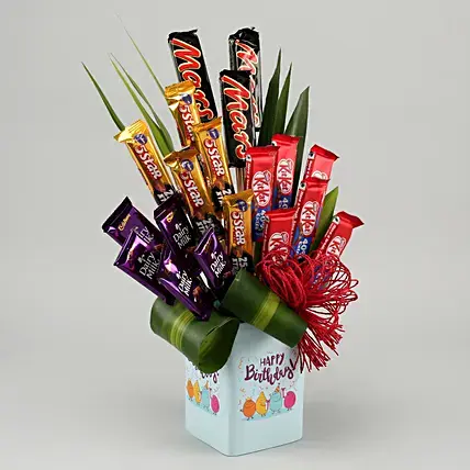 Charming Happy Birthday Chocolate Vase | Cake2homes