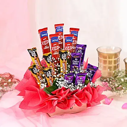 Assorted Chocolates Surprise Arrangement | Cake2homes