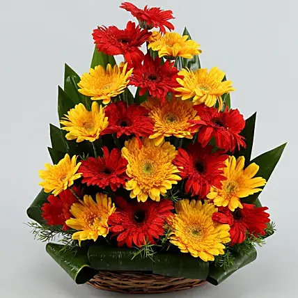 Beautiful Red & Yellow Gerberas Arrangement | Cake2homes