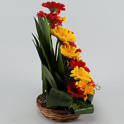 Beautiful Red & Yellow Gerberas Arrangement | Cake2homes