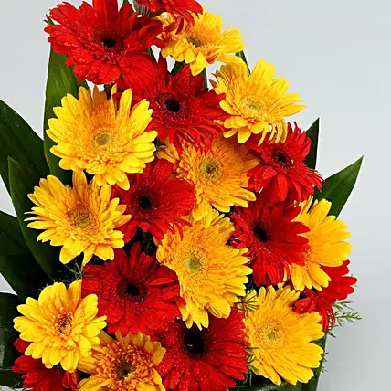Beautiful Red & Yellow Gerberas Arrangement | Cake2homes