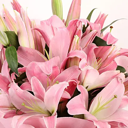 Passionate Oriental Pink Lilies Bouquet | Cake2homes