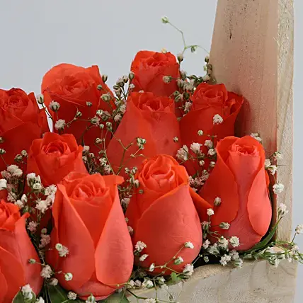 Premium Orange Roses Arrangement | Cake2homes
