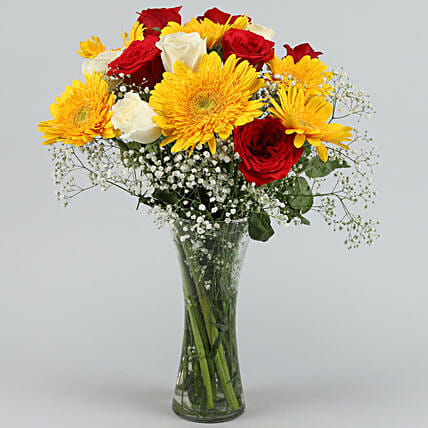 Scintillating Floral Mix Vase | Cake2homes