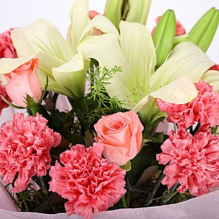 Beautiful Pink Carnations Bouquet | Cake2homes