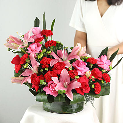 Lilies & Roses Elegant Vase | Cake2homes