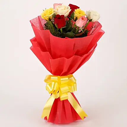 Special 8 Mixed Roses Bouquet | Cake2homes