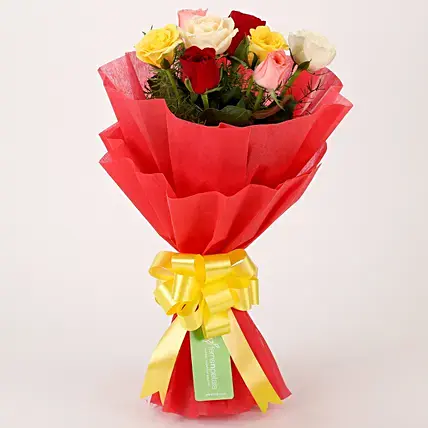 Special 8 Mixed Roses Bouquet | Cake2homes