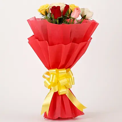 Special 8 Mixed Roses Bouquet | Cake2homes