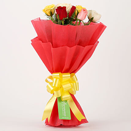 Special 8 Mixed Roses Bouquet | Cake2homes