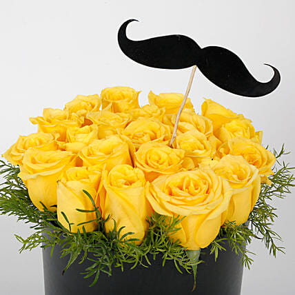 Cheerful Yellow Roses For Him | Cake2homes