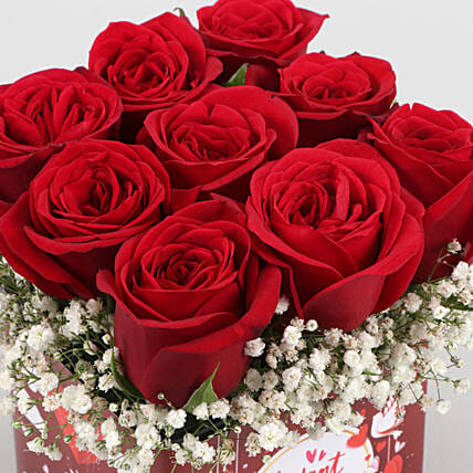 Roses In I Want You Forever Vase | Cake2homes