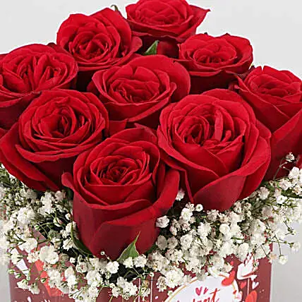 Roses In I Want You Forever Vase | Cake2homes