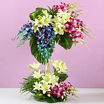 Bright Flowers Tall Arrangement | Cake2homes