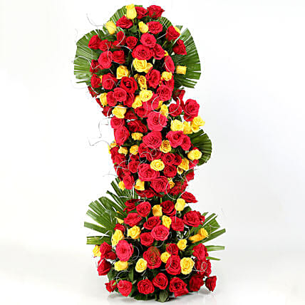 Endless Love- 100 Roses Floral Tower | Cake2homes