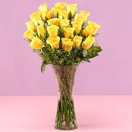 Exquisite 24 Yellow Roses Bouquet | Cake2homes