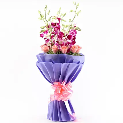 Beautiful Purple & Pink Flower Bouquet | Cake2homes
