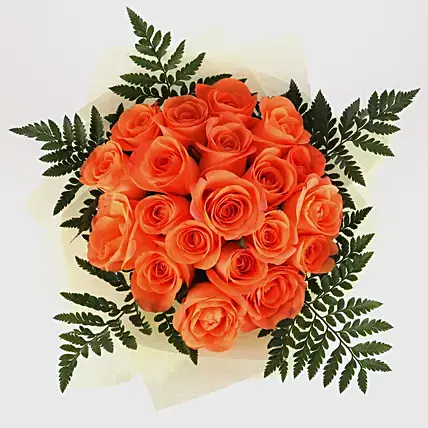 Vibrant Orange Roses Bouquet | Cake2homes