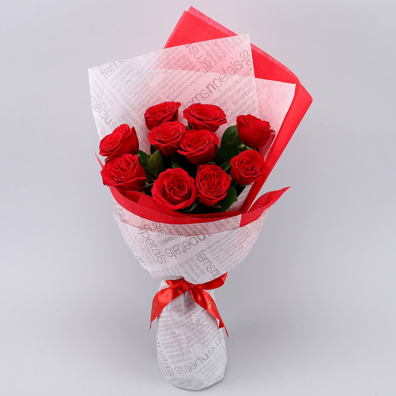 Appealing Red Roses Double Wrapped Bouquet | Cake2homes