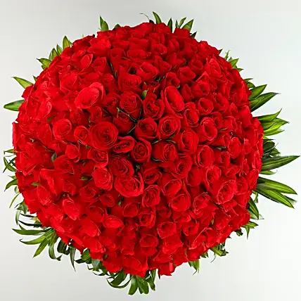 Forever Love 200 Red Roses Beautifully Tied Bunch | Cake2homes