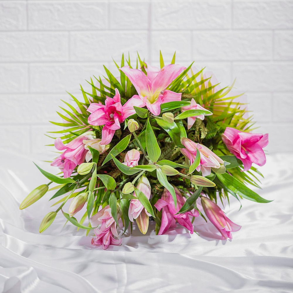 Alluring Asiatic Pink Lily Bouquet | Cake2homes