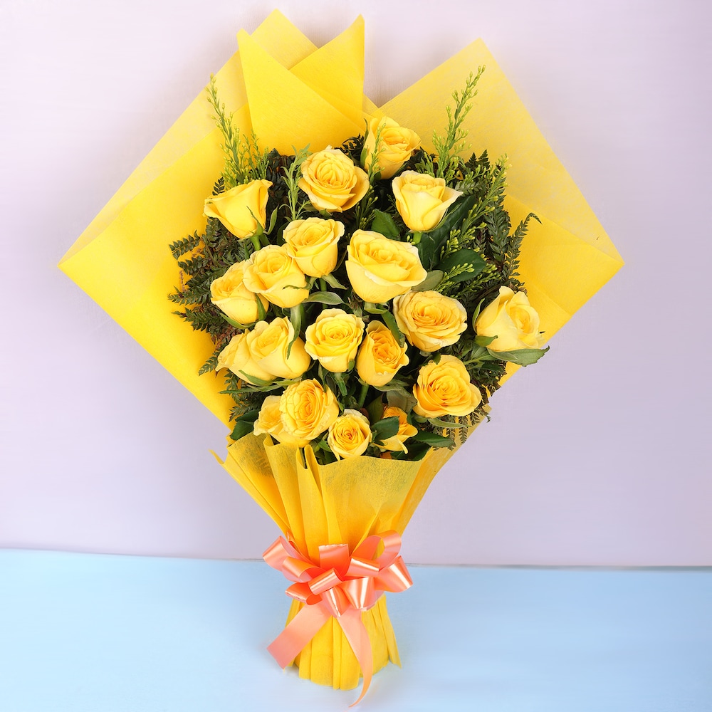 Stunning Yellow Roses Bunch | Cake2homes