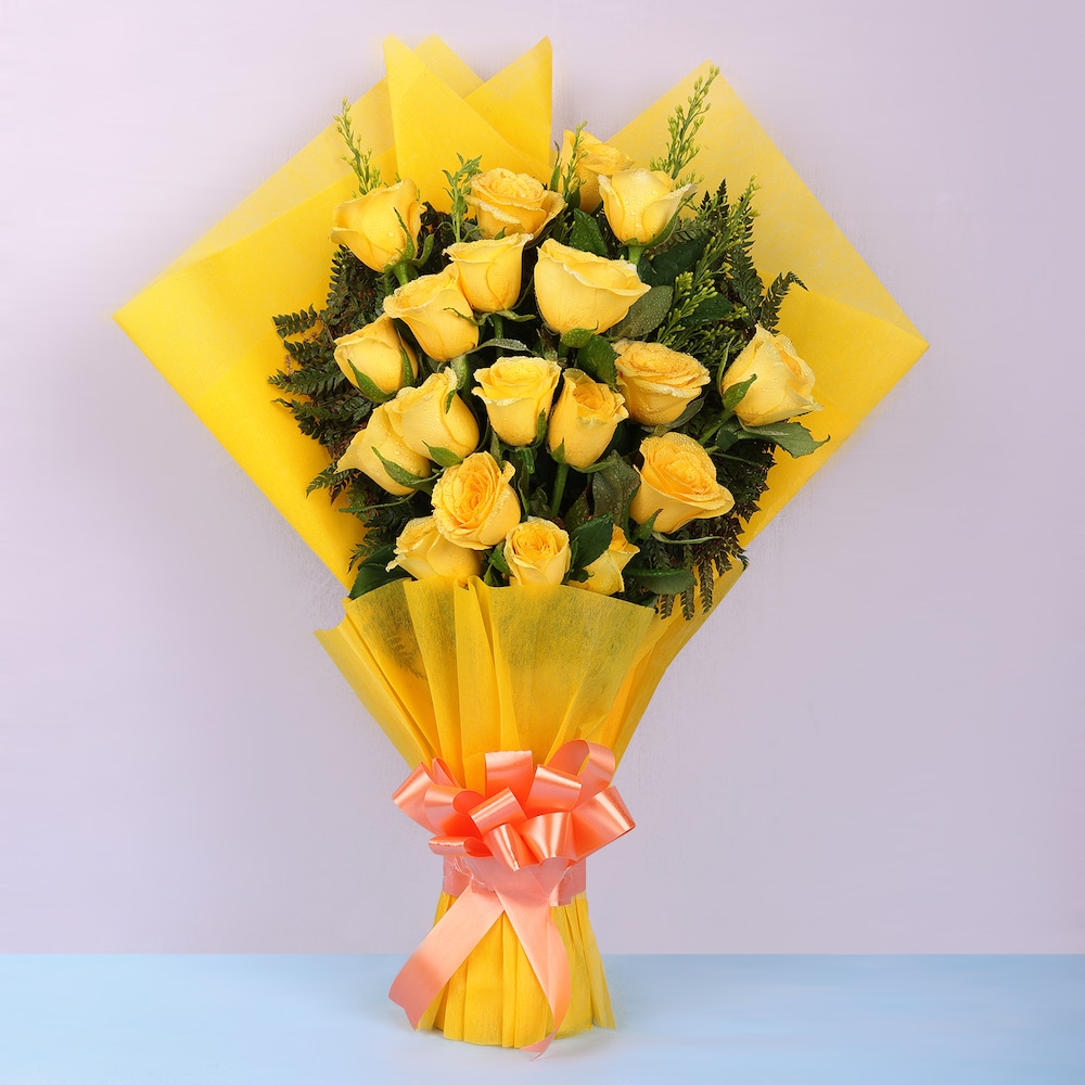 Stunning Yellow Roses Bunch | Cake2homes