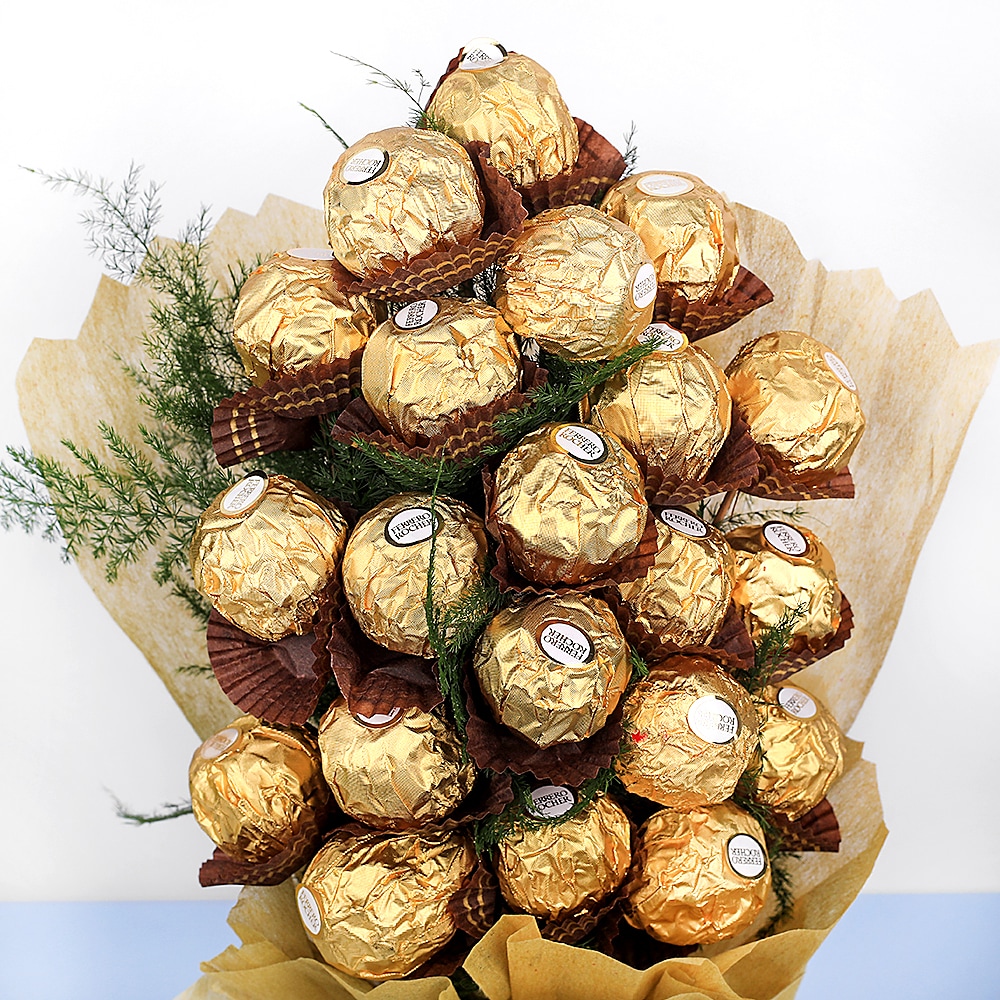 Ferrero Rocher Chocolate Candy Bouquet | Cake2homes