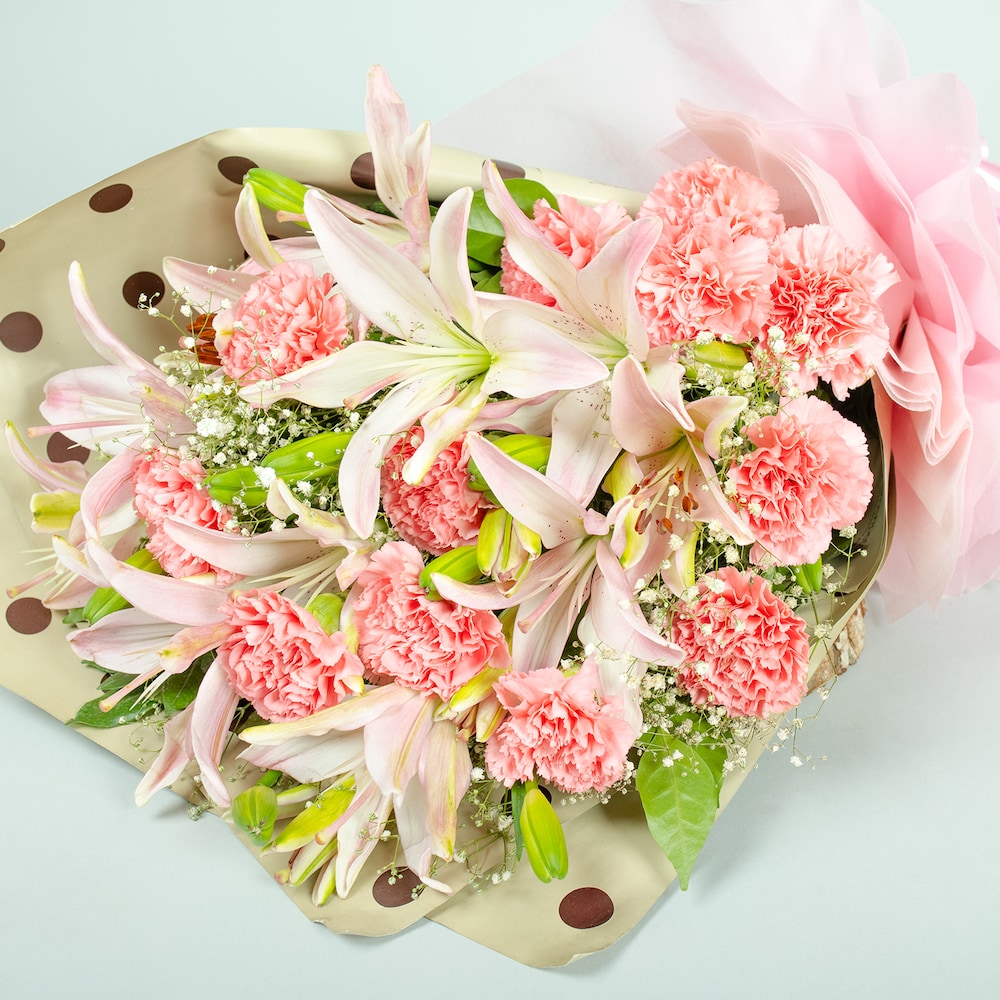 Graceful Pink Flowers Arrangement | Cake2homes