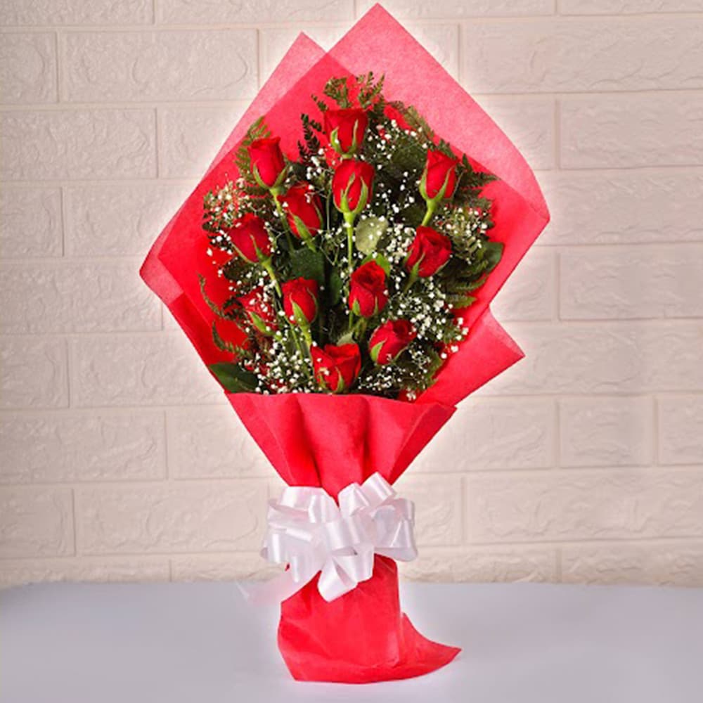 Dreamy Red Rose Bouquet | Cake2homes