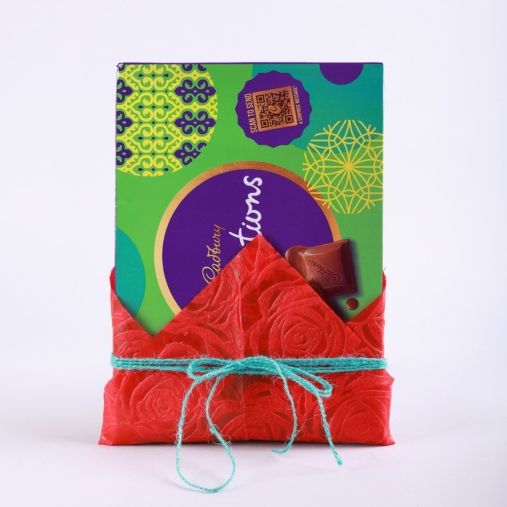 Red Roses With Cadbury Celebrations | Cake2homes