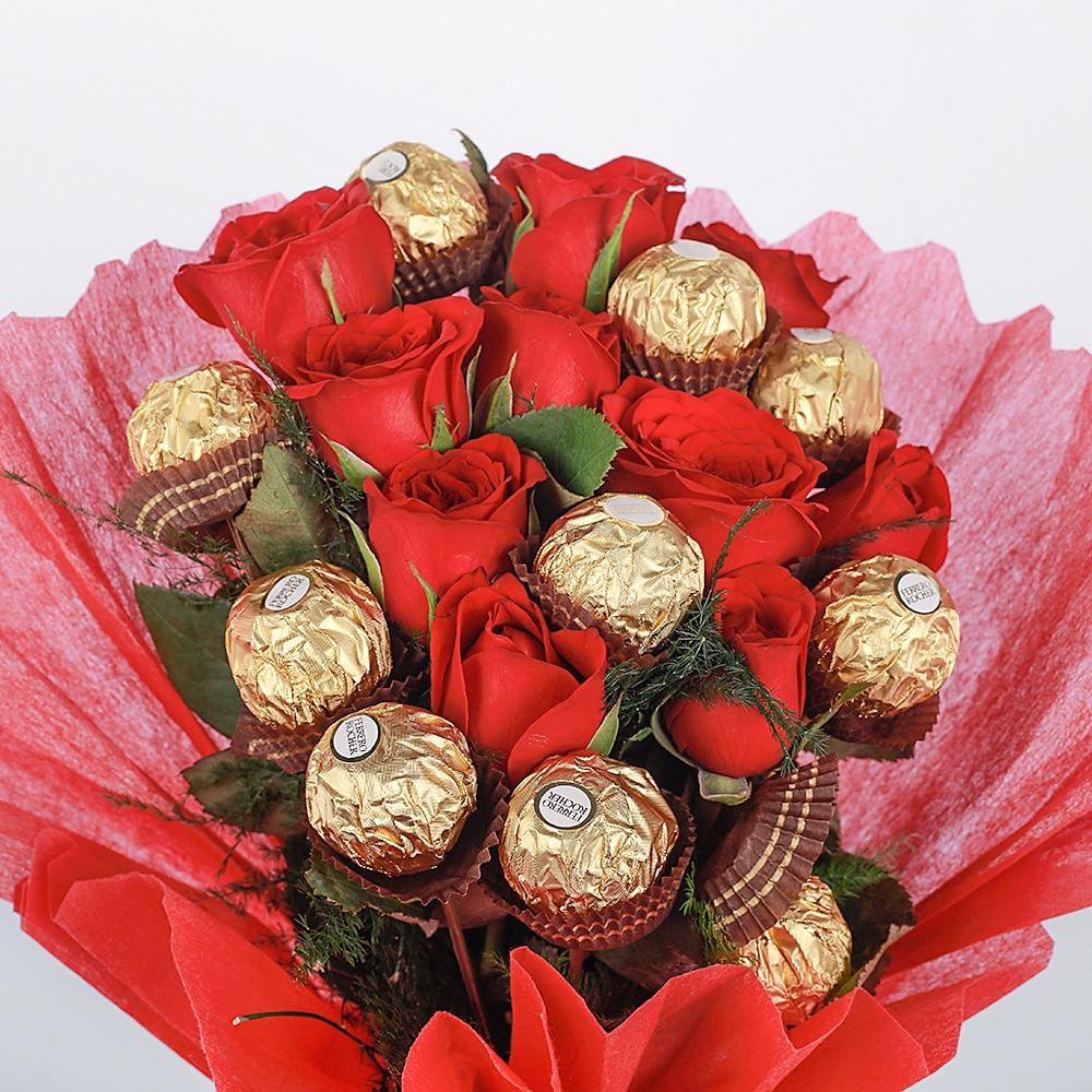 Roses Ferrero Rocher Chocolate Bouquet | Cake2homes