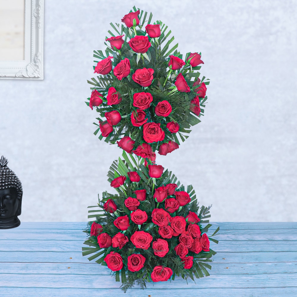 50 Red Roses Premium Arrangement | Cake2homes